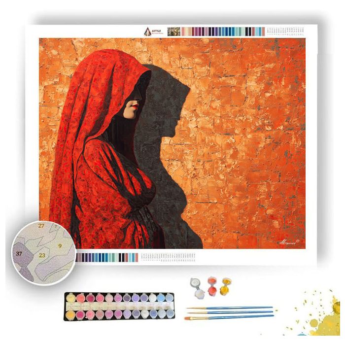 VEILED WARM SHADOW - Paint by Numbers Full Kit