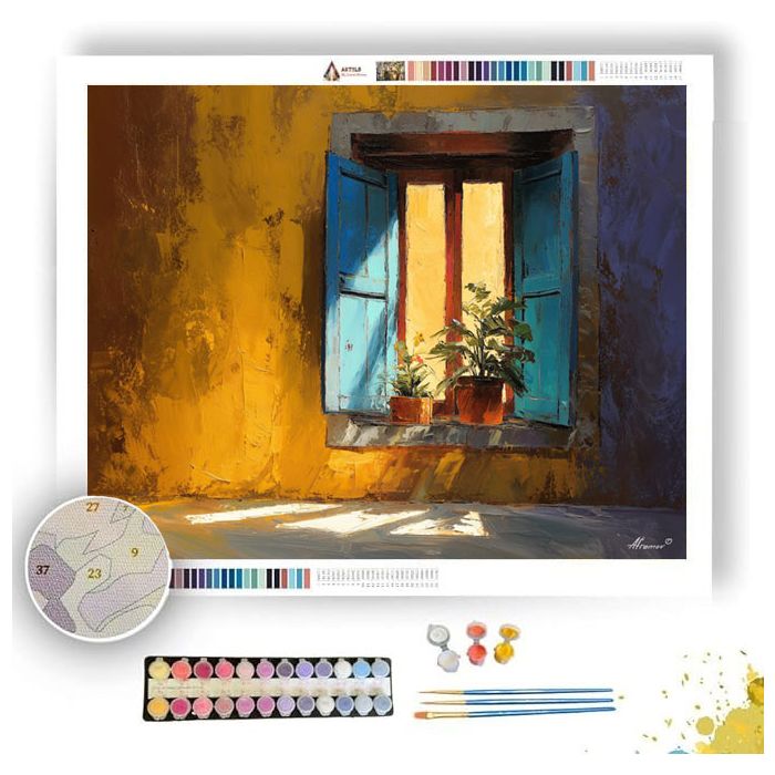 WARM WINDOW - Paint by Numbers Full Kit