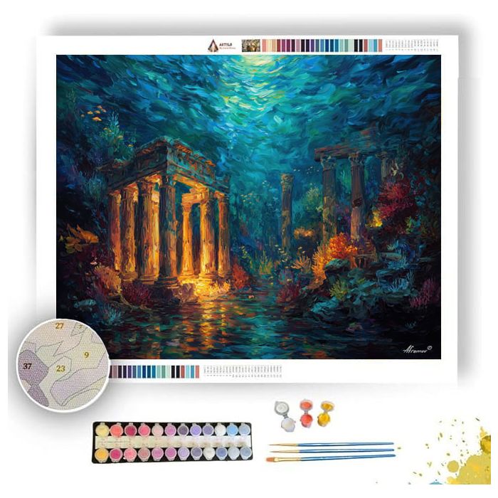 ANCIENT CURRENT RUINS - Paint by Numbers Full Kit