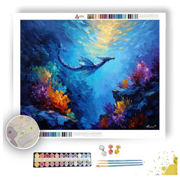 SAPPHIRE SEA DRAGON - Paint by Numbers Full Kit
