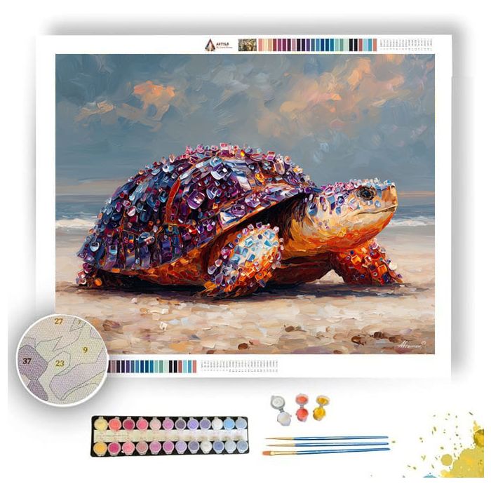CRYSTAL SHELL TURTLE - Paint by Numbers Full Kit
