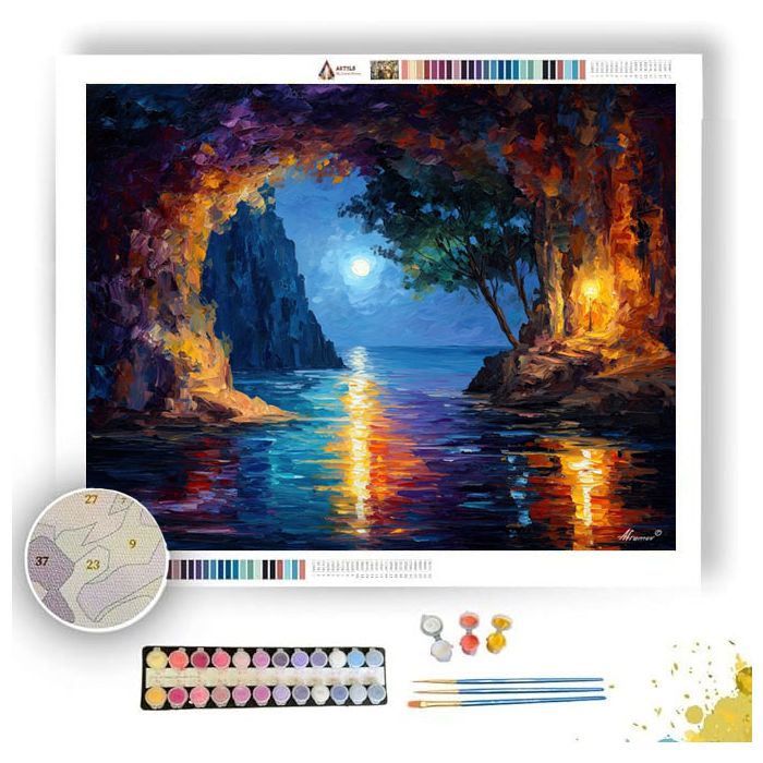 MOON TIDE GROTTO - Paint by Numbers Full Kit