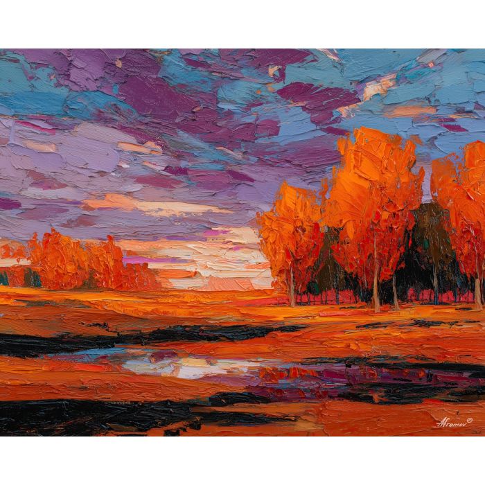 loose, warm, surface, palette knife, oil painting, impasto, thick pigment, layered surface, scraped paint, textured strokes, expressive surface, material depth, hand painted, visual balance, atmospheric, color interaction, paint ridges, manual technique