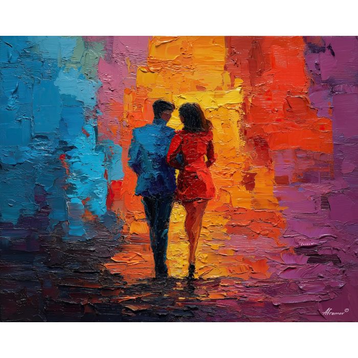 still, bond, palette knife, oil painting, impasto, thick pigment, layered surface, scraped paint, textured strokes, expressive surface, material depth, hand painted, visual balance, atmospheric, color interaction, paint ridges, manual technique