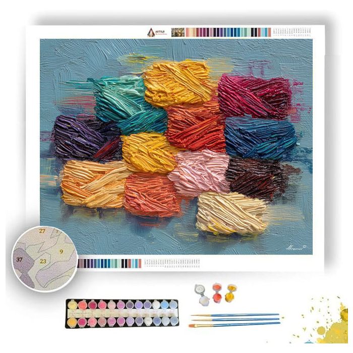 KNOTTED THREADED TEXTURE - Paint by Numbers Full Kit