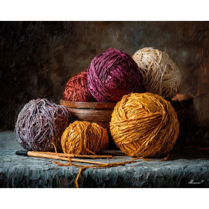 quiet, threaded, bundle, palette knife, oil painting, impasto, thick pigment, layered surface, scraped paint, textured strokes, expressive surface, material depth, hand painted, visual balance, atmospheric, color interaction, paint ridges, manual technique