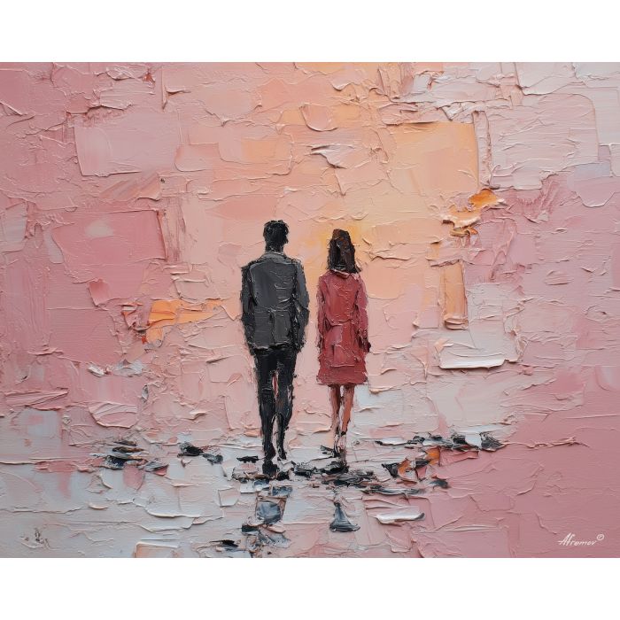 held, bond, palette knife, oil painting, impasto, thick pigment, layered surface, scraped paint, textured strokes, expressive surface, material depth, hand painted, visual balance, atmospheric, color interaction, paint ridges, manual technique