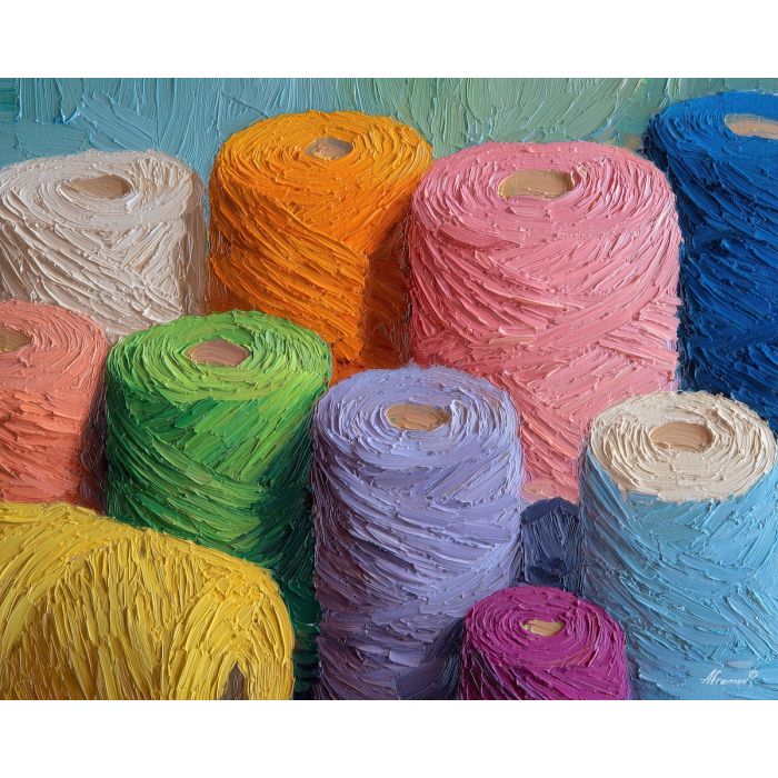 gentle, interlaced, bundle, palette knife, oil painting, impasto, thick pigment, layered surface, scraped paint, textured strokes, expressive surface, material depth, hand painted, visual balance, atmospheric, color interaction, paint ridges, manual technique