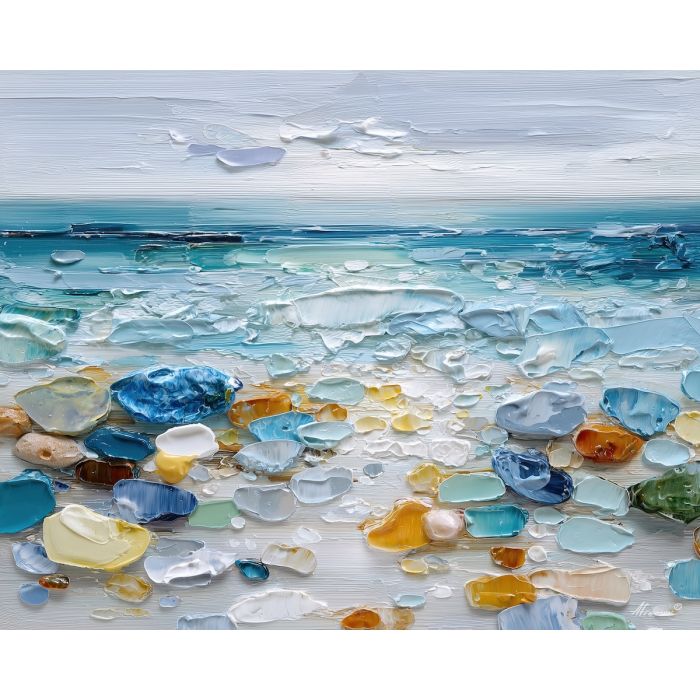 rounded, surface, palette knife, oil painting, impasto, thick pigment, layered surface, scraped paint, textured strokes, expressive surface, material depth, hand painted, visual balance, atmospheric, color interaction, paint ridges, manual technique