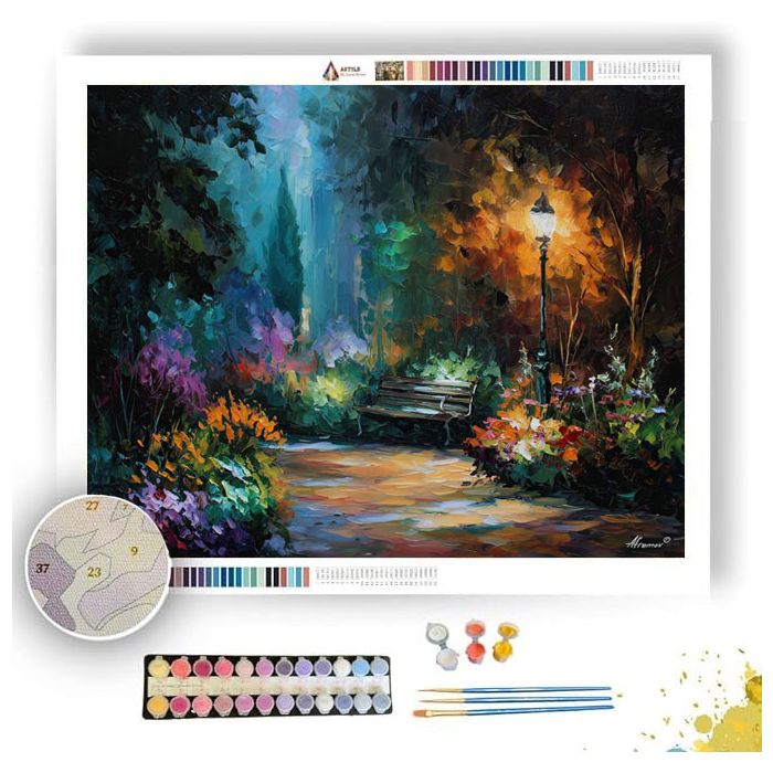 SILENT GLOW GARDEN - Paint by Numbers Full Kit