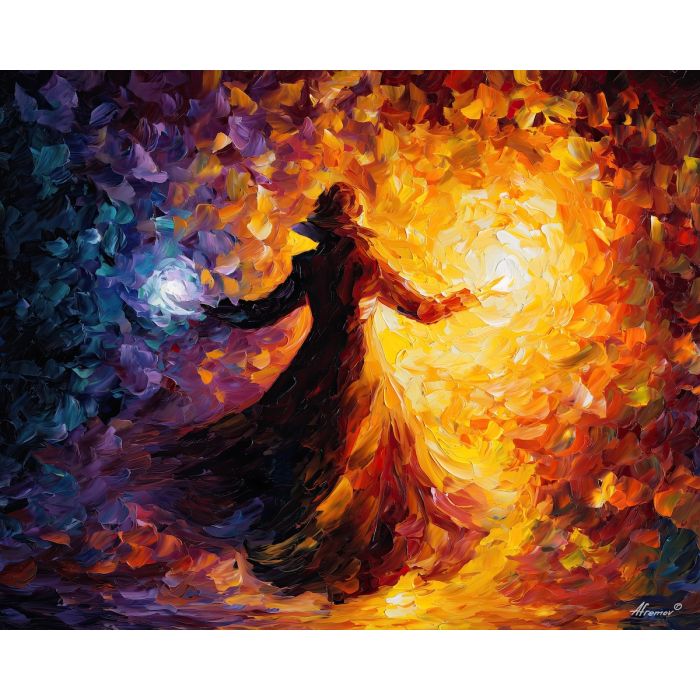 balanced magic,aether fantasy,light shadow,oil painting,afremov style