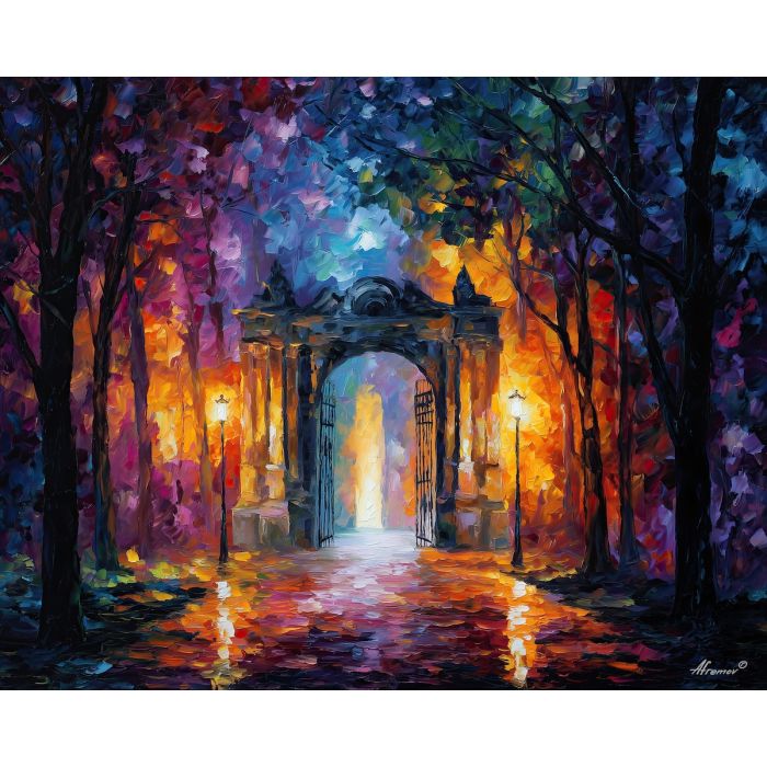 magic gateway,equinox fantasy,oil painting,afremov style