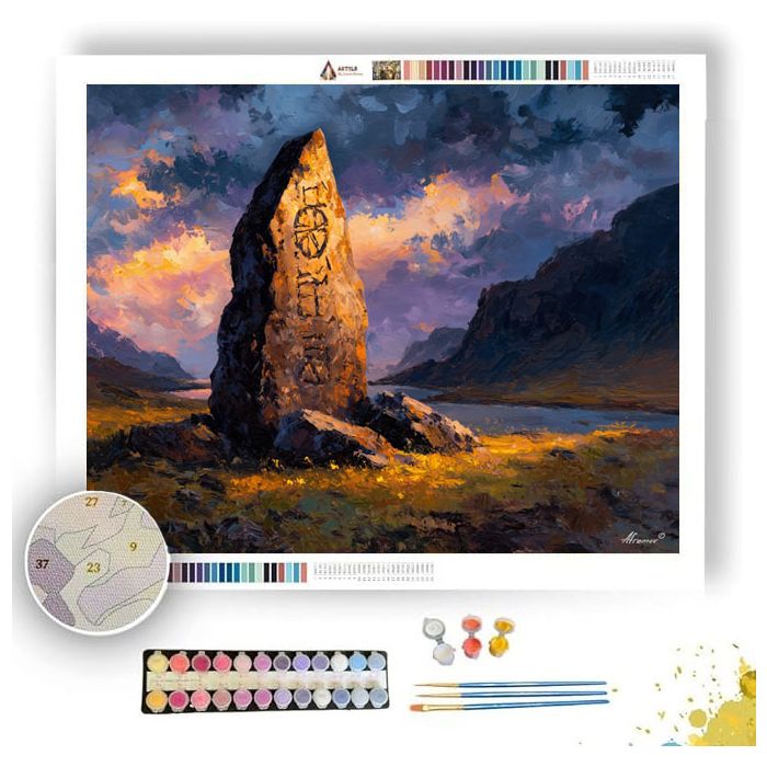 SINGLE RUNE STONE - Paint by Numbers Full Kit