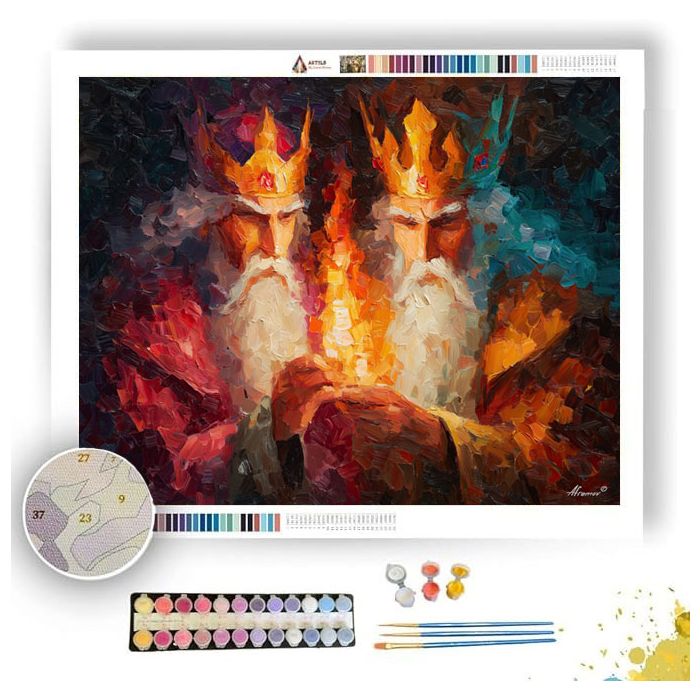 TWIN CROWN MAGES - Paint by Numbers Full Kit