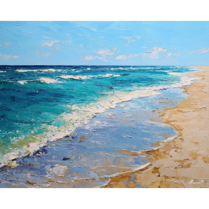 salt, distance, palette knife, oil painting, impasto, thick pigment, layered surface, scraped paint, textured strokes, expressive surface, material depth, hand painted, visual balance, atmospheric, color interaction, paint ridges, manual technique