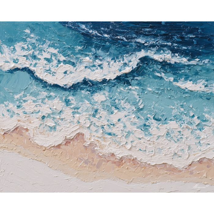 endless, salt, moment, palette knife, oil painting, impasto, thick pigment, layered surface, scraped paint, textured strokes, expressive surface, material depth, hand painted, visual balance, atmospheric, color interaction, paint ridges, manual technique