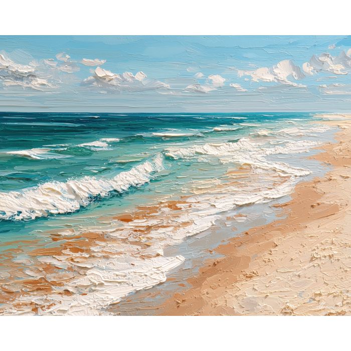 endless, warm, sand, palette knife, oil painting, impasto, thick pigment, layered surface, scraped paint, textured strokes, expressive surface, material depth, hand painted, visual balance, atmospheric, color interaction, paint ridges, manual technique