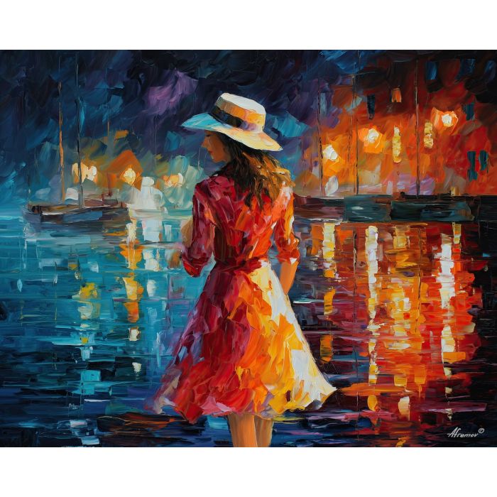 emotional calm,after storm feeling,oil painting,afremov style