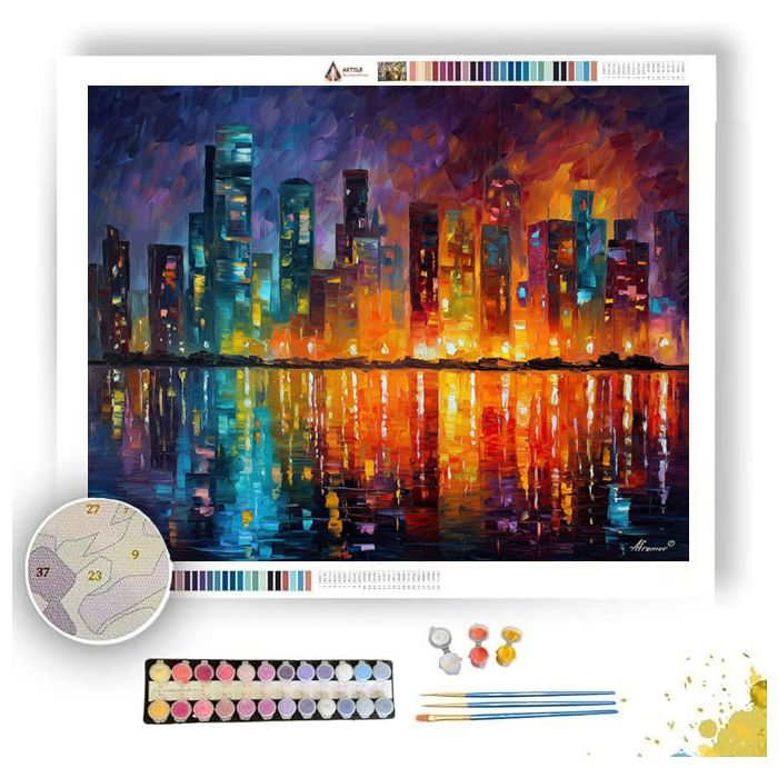 AURORA GLASS TOWERS - Paint by Numbers Full Kit