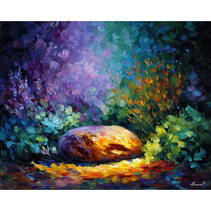 magic stone,minimal object,oil painting,afremov style