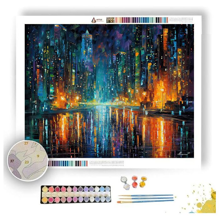 NEON CURRENT METRO - Paint by Numbers Full Kit