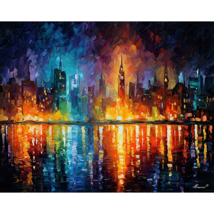 solar city,futuristic shield,oil painting,afremov style