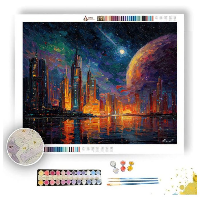 ORBITAL LUMEN CITY - Paint by Numbers Full Kit