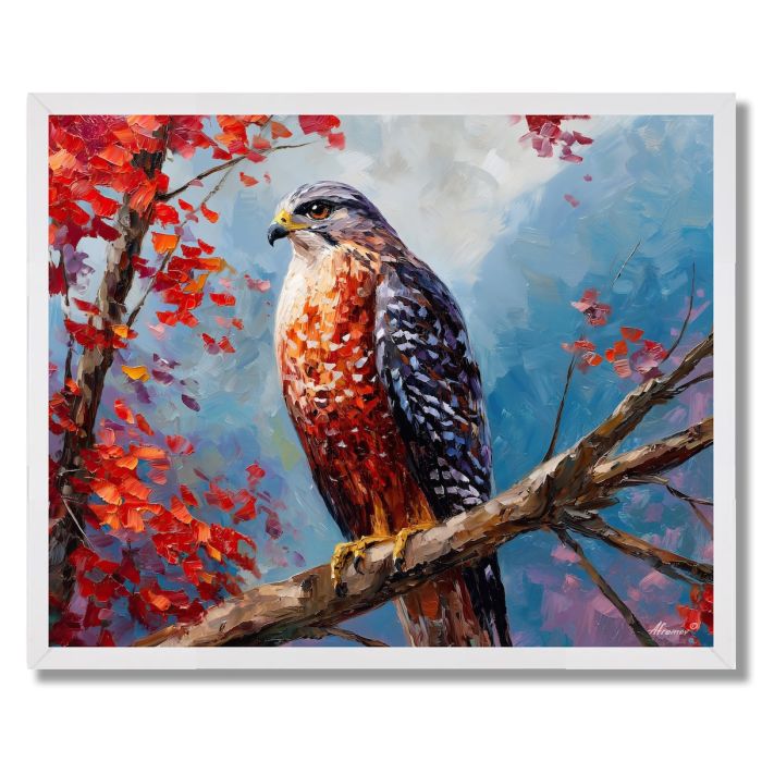 WATCHFUL HAWK PERCH - FRAMED