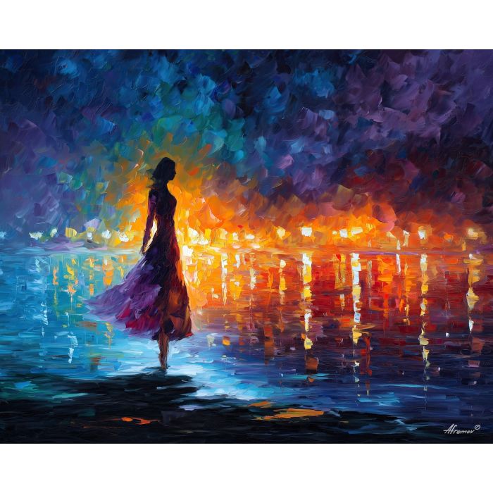 centered mage portrait,balanced magic,oil painting,afremov style