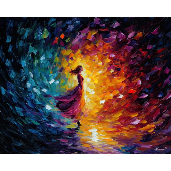 arcane portrait,magical awareness,oil painting,afremov style