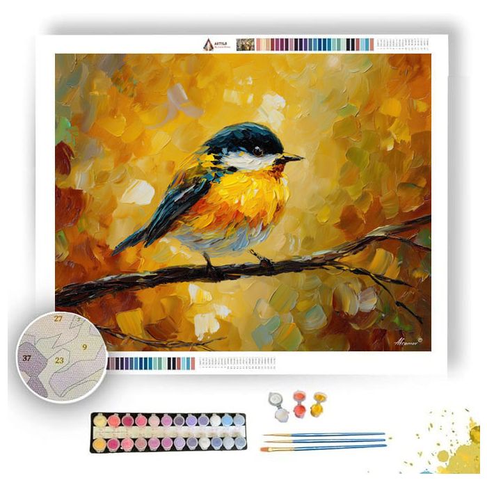 GOLDEN SONG BIRD - Paint by Numbers Full Kit