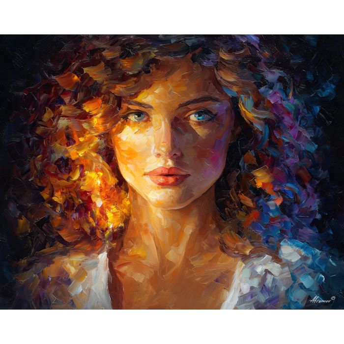 magical portrait,arcane figure,glowing eyes,oil painting,afremov style