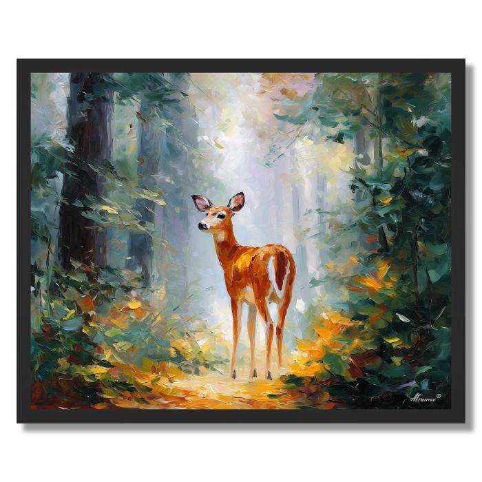 GENTLE FOREST DEER - FRAMED