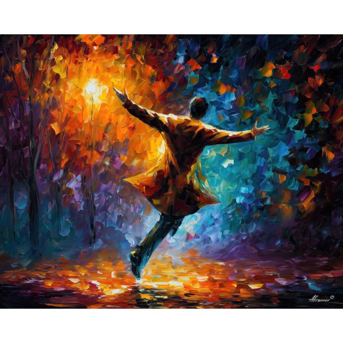 shadow magic portrait,calm darkness,oil painting,afremov style
