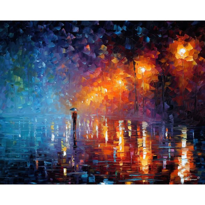 reflection magic portrait,fantasy art,oil painting,afremov style