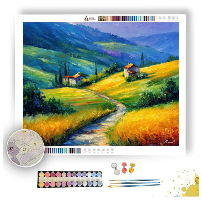 GOLDEN HILL PATH - Paint by Numbers Full Kit