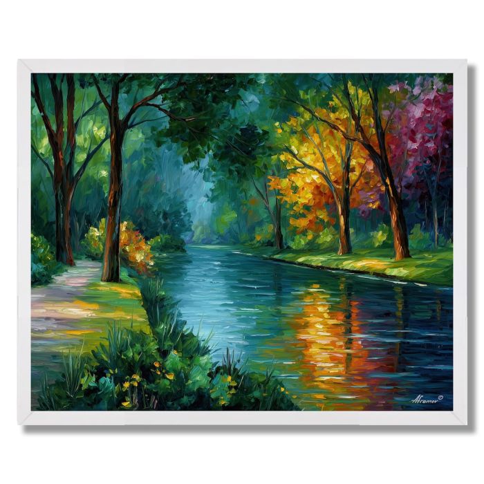 RIVERBANK STILLNESS - FRAMED
