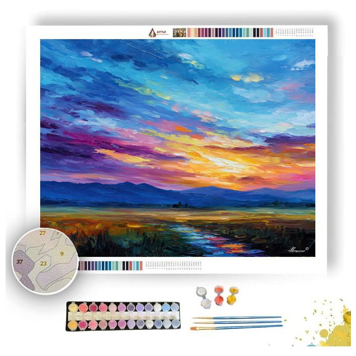 PLAINS AT FIRST LIGHT - Paint by Numbers Full Kit