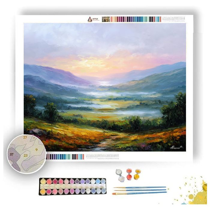 DAWN VALLEY MIST - Paint by Numbers Full Kit