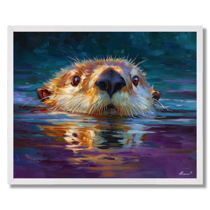 RIVER OTTER DRIFT - FRAMED