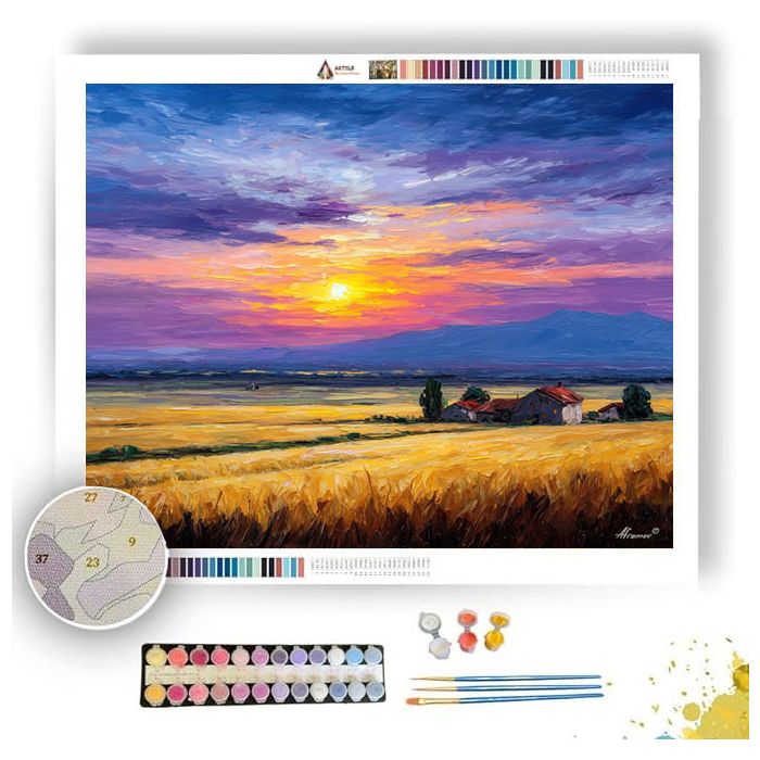 PLAINS AT DAWN - Paint by Numbers Full Kit
