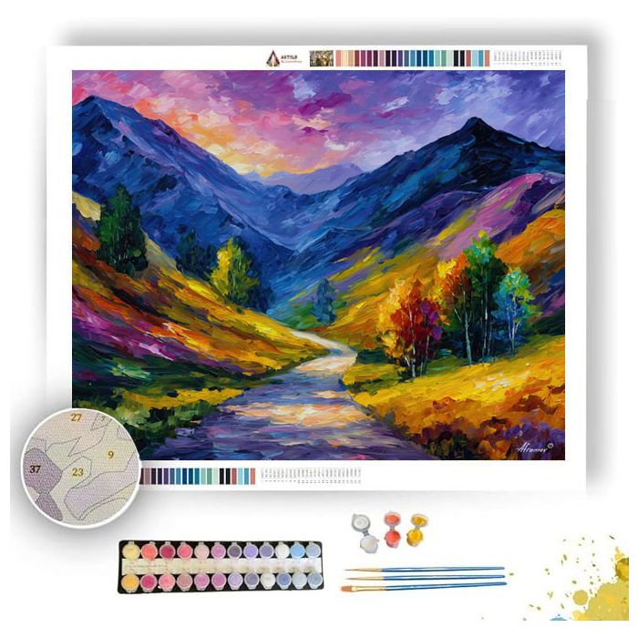 MOUNTAIN PASS QUIET - Paint by Numbers Full Kit