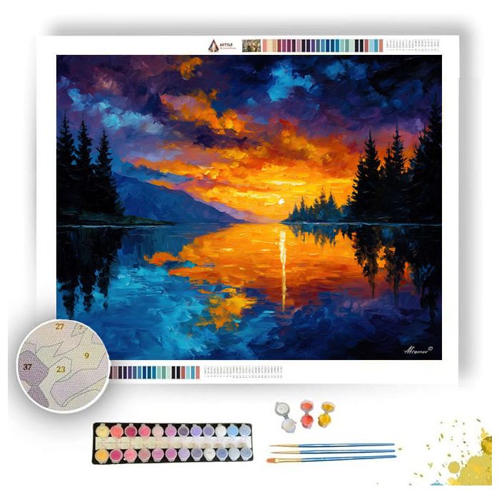 LAKE REFLECTION - Paint by Numbers Full Kit