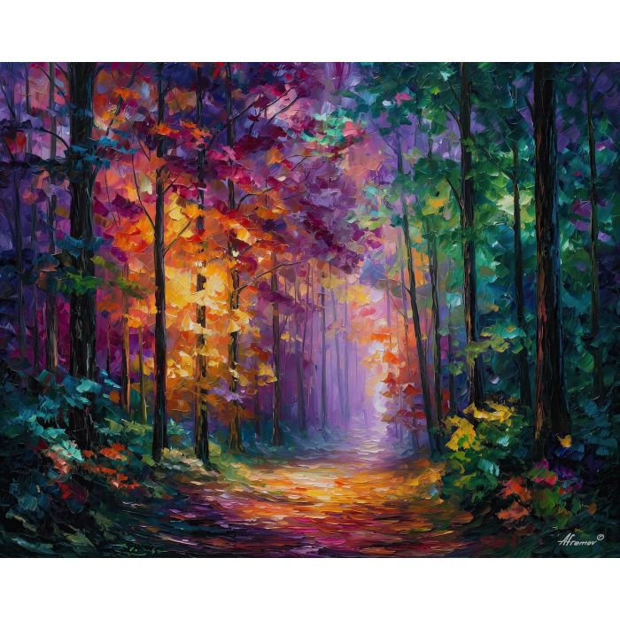 forest clearing,nature light,oil painting,afremov style