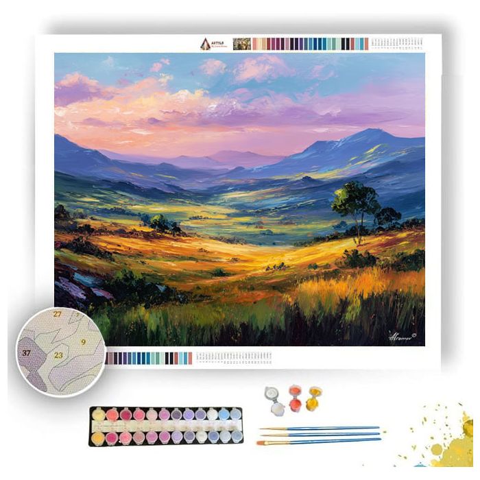 MORNING VALLEY LIGHT - Paint by Numbers Full Kit