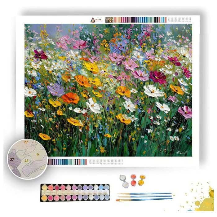 WILDFLOWER SPELLFIELD - Paint by Numbers Full Kit