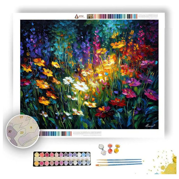 LUMINOUS GARDEN BLOOM - Paint by Numbers Full Kit