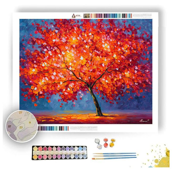 EMBER BLOSSOM TREE - Paint by Numbers Full Kit
