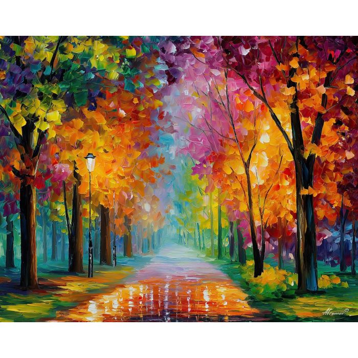 crystal leaves,fantasy plants,oil painting,afremov style