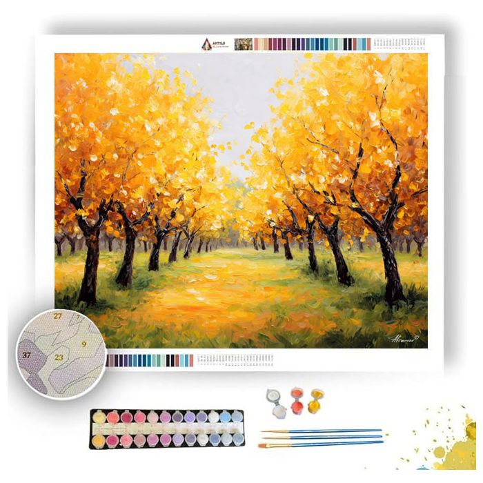 GOLDEN STEM ORCHARD - Paint by Numbers Full Kit